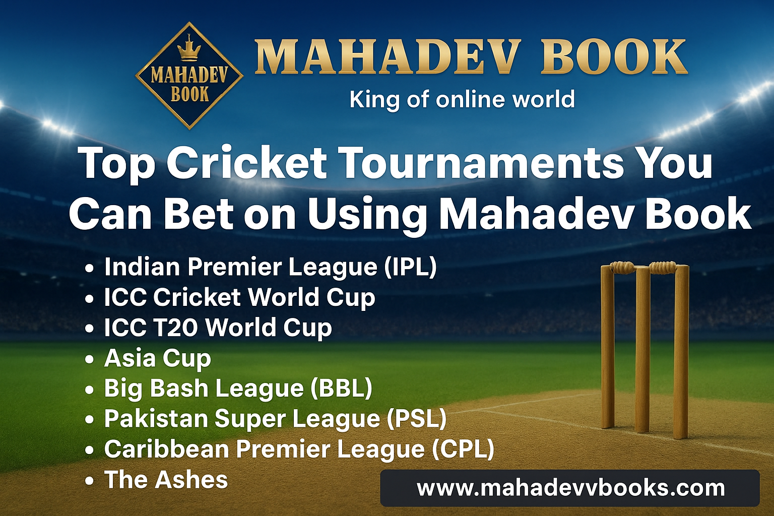 You are currently viewing Top Cricket Tournaments You Can Bet on Using Mahadev Book