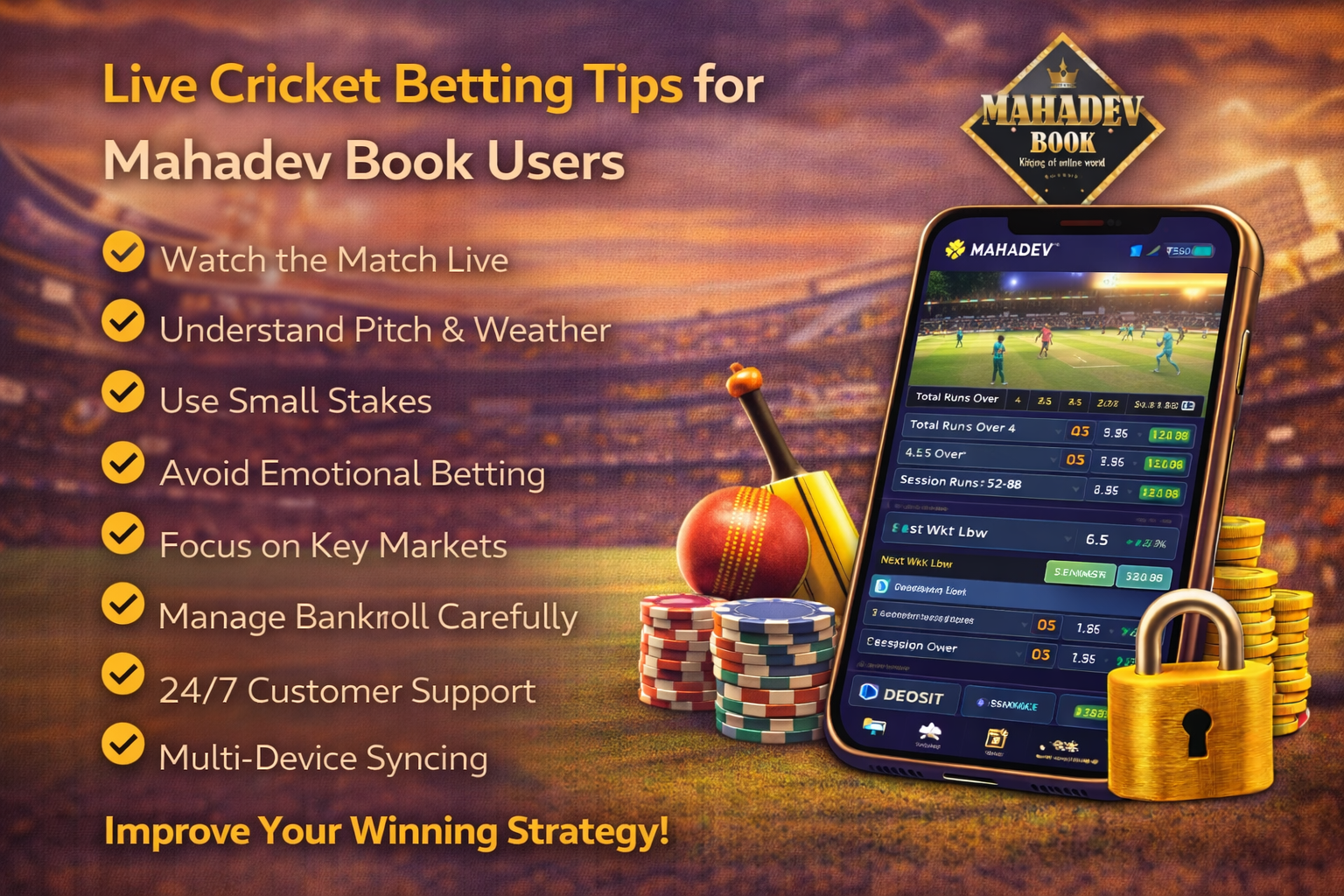 Read more about the article Live Cricket Betting Tips for Mahadev Book Users