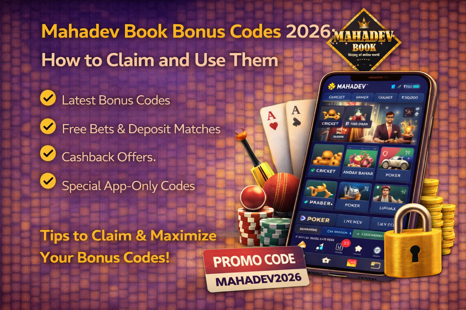 Read more about the article Mahadev Book Bonus Codes 2026: How to Claim and Use Them