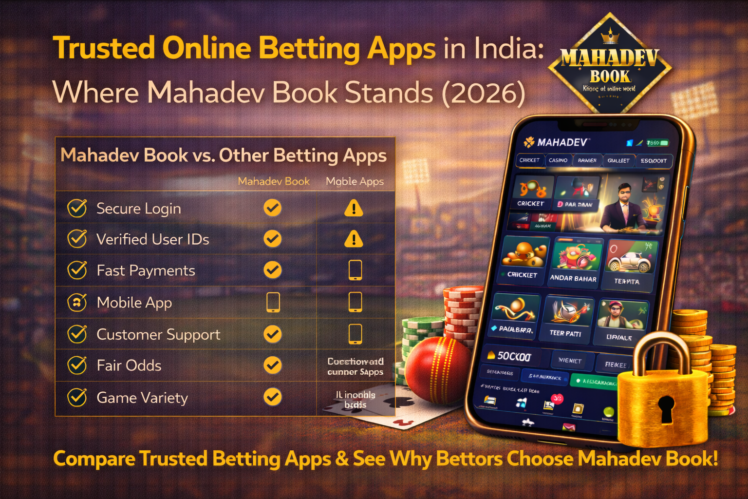 Read more about the article Trusted Online Betting Apps in India: Where Mahadev Book Stands (2026)