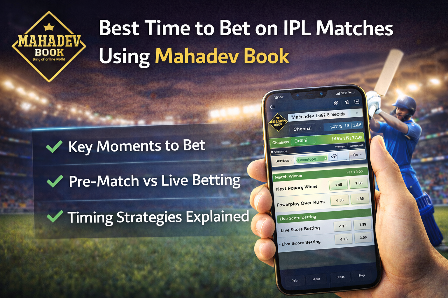 You are currently viewing Best Time to Bet on IPL Matches Using Mahadev Book
